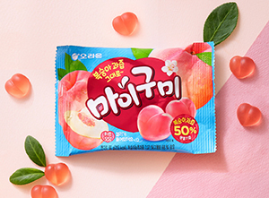 [오리온 사진자료] 오리온 ‘마이구미 복숭아', 출시 두 달 만에 누적판매량 500만개 돌파!.jpg