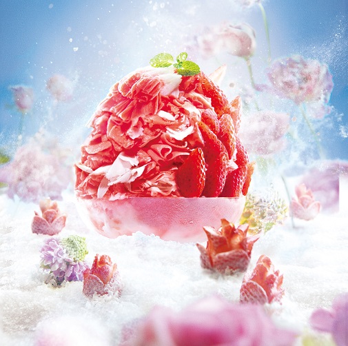 파리바게뜨 딸기라떼 꽃빙수.jpg