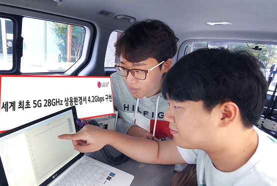 0927 LG유플러스, 세계 최초 상용 환경에서 28GHz 이용 4Gbps 속도 검증 성공.jpg