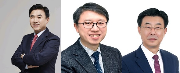 (왼쪽부터) 전영묵 삼성생명 대표이사 내정자, 김대환 삼성카드 대표이사 내정자, 심종극 삼성자산운용 대표이사 내정자