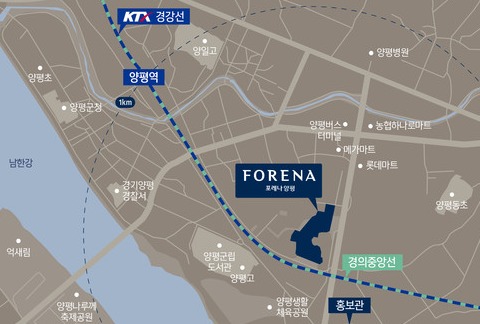 포레나 양평 위치도