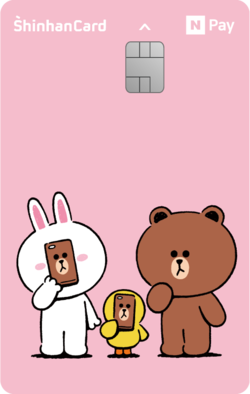 ▲네이버페이 라인프렌즈 신한카드