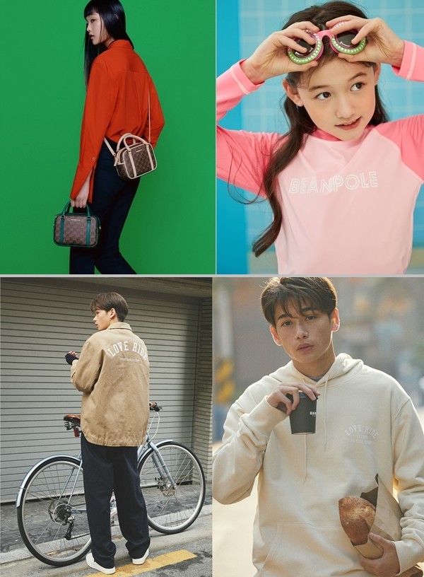 ▲(왼쪽부터 시계방향으로) 빈폴액세서리, 빈폴키즈, 빈폴스포츠의 출시 제품 포스터.