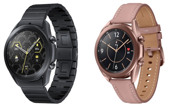 ▲갤럭시워치3 티타늄, 스테인리스 스틸