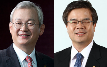 ▲(왼쪽부터) 정영채 NH투자증권 대표이사, 오익근 대신증권 대표이사