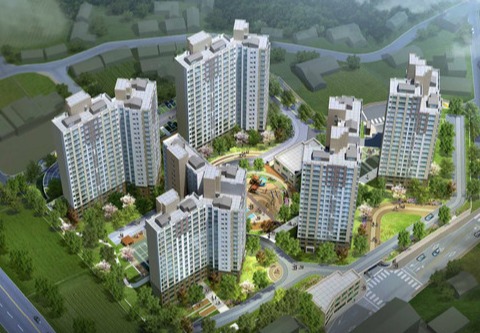 강릉시 사천 민간임대주택 조감도