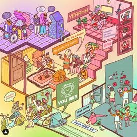 공모전 최우수상으로 선정된 일러스트 'Game for All'