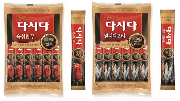 ▲CJ제일제당 신제품 '다시다 프리미엄 골드' 2종