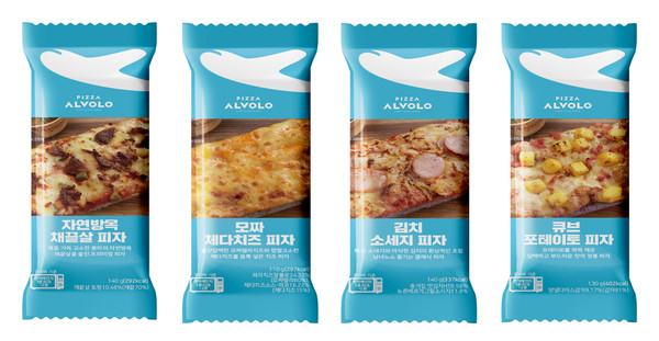 ▲디에스앤 '피자알볼로 흑미도우 피자' 4종