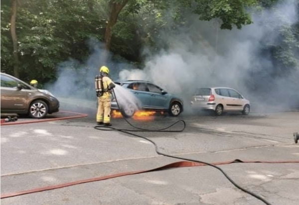 ▲노르웨이 오슬로에서 발생한 코나 EV 화재 사고(사진: 노르웨이 오슬로 소방당국)