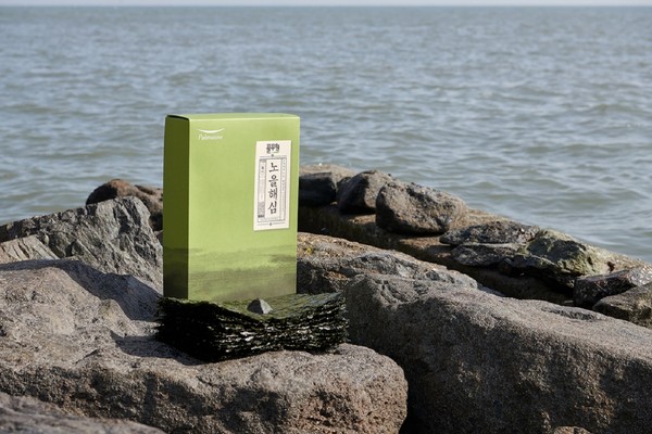 ▲풀무원이 독자 개발한 신품종으로 만든 프리미엄 김 '노을해심'