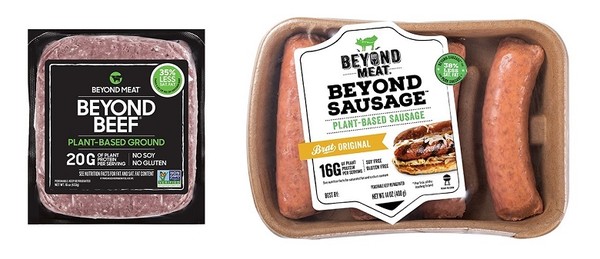 ▲동원F&B가 국내에 판매하는 비욘드미트 '비욘드비프'와 비욘드 소시지