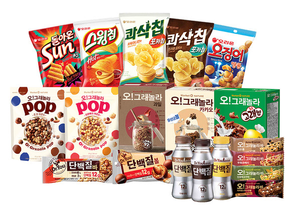 ▲오리온 스테이홈 제품 라인업