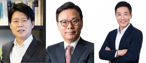 ▲ (왼쪽부터) 손영식 신세계디에프 대표, 이길한 신세계인터네셔날 총괄대표이사, 최문석 신세계까사 대표이사