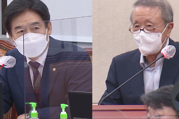 ▲이용호 의원(왼쪽)과 홍원식 남양유업 회장