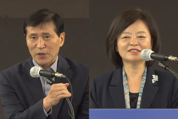 ▲이학영 의원(왼쪽)과 진선미 의원