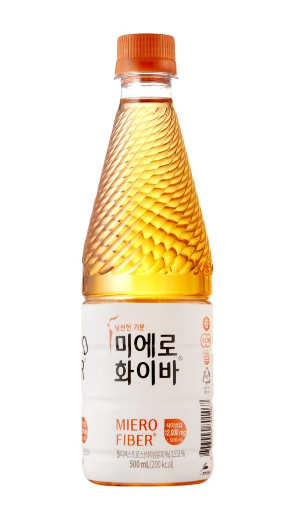 ▲현대약품이 리뉴얼한 미에로화이바 500ml 제품