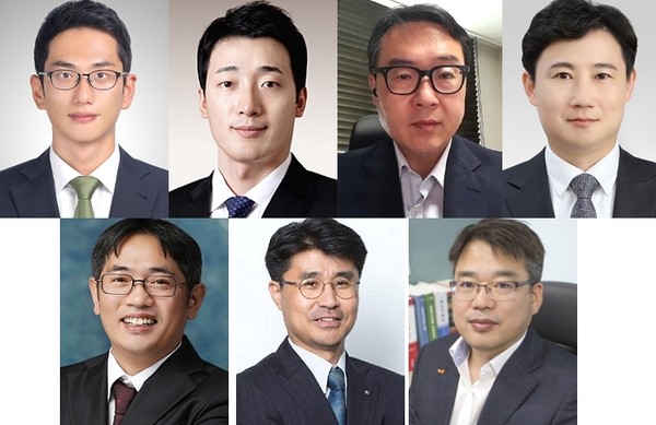 ▲(왼쪽 상단부터 시계방향으로) 이태영 변호사(신협중앙회 법규제도팀장), 남궁주현 성균관대 법학전문대학원 교수, 이병준 한국소비자법학회장, 김영국 국회 입법조사처 입법조사관, 박동간 SK증권 금융소비자보호실장, 김상훈 변호사(신한은행 소비자보호부 팀장), 노태석 법무법인 태평양 전문위원