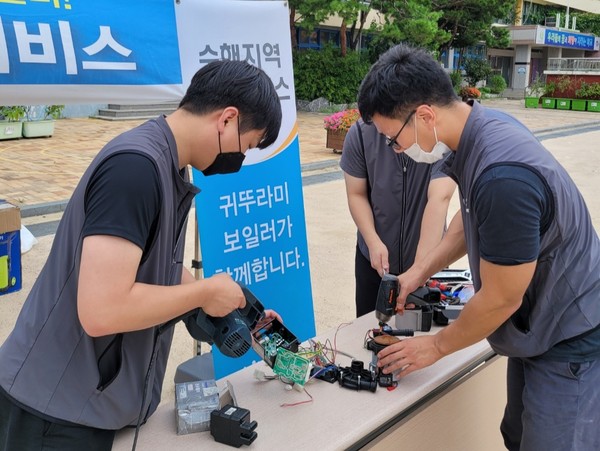 ▲귀뚜라미보일러, 서울 지역 수해 복구 지원 위한  긴급 복구 서비스 실시
