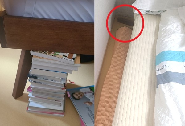 ▲마켓비 조립형 침대 다리가 7개월 동안 세 차례나 부러져 소비자가 불편을 겪었다
