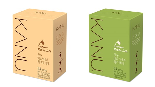 ▲동서식품 신제품  ‘카누 에스프레소 밀크티 라떼’, ‘카누 에스프레소 말차 라떼’ 2종
