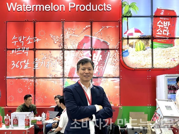 지난 11일부터 4일간 일산 킨텍스에서 열린 식품산업 전시회 '서울푸드 2024'에 참여해 해당 제품과 수박소다 ZERO, 사각사각 마시는 수박과일 등 신제품을 선보였