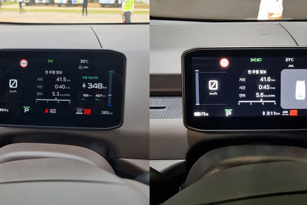  패신저 모델은 5.3km/kWh, 카고 모델은 5.6km/kWh의 전비를 기록