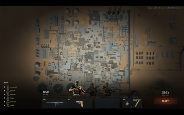 ▲전장 지형을 나타내는 맵 구현.