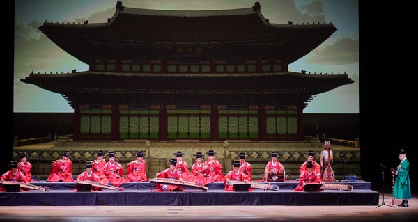 ▲지난 17일 열린 '제20회 창신제'에서 양주풍류악회가 '수제천' 공연을 하고 있다.