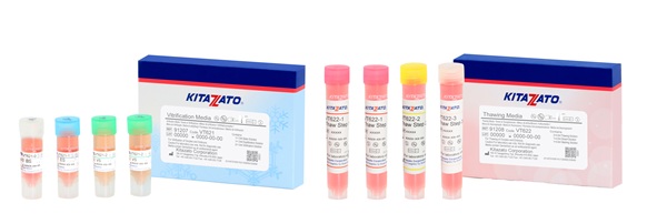 ▲LG화학이 키타자토로부터 도입한 난자 및 배아 냉동(왼쪽), 해동 키트