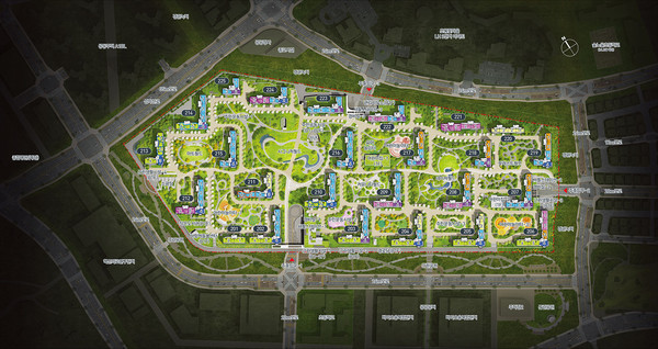 ▲운정 아이파크 시티 단지 배치도