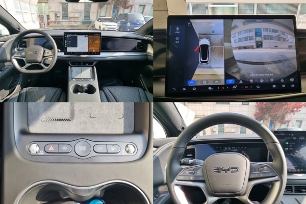 ▲1열에는 10.25인치의 운전석 계기판과 15.6인치의 인포테인먼트 시스템이 배치됐다