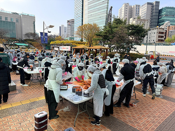 ▲‘젝시믹스와 함께하는 온기 Dream 김장 나눔 행사’ 현장 전경.