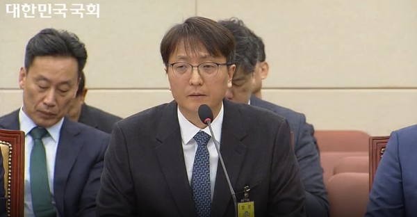 ▲박대준 쿠팡 대표가 의원들 질의에 답하고 있다.