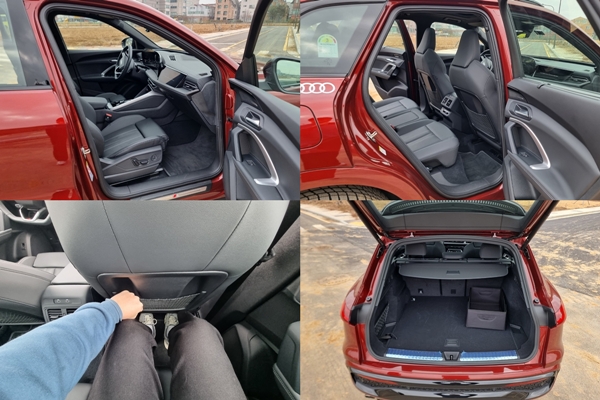 ▲2열 공간은 넉넉한 편으로 레그룸은 주먹 한 개 이상이 들어갈 정도로 여유롭다.