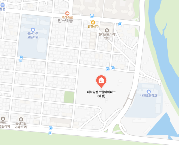 ▲태화강 센트럴 아이파크 인근에 위치한 학교들