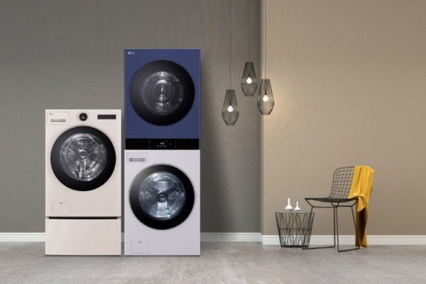 ▲LG전자가 선보인 AI 세탁 가전들. 사진=LG전자