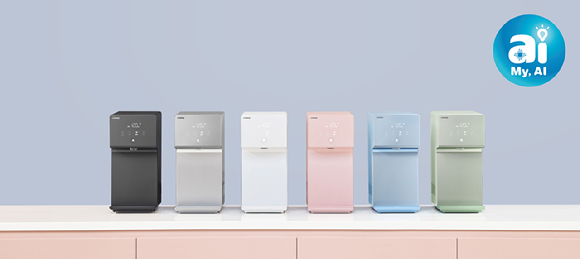 ▲AI 스마트 진단 기능을 탑재한 코웨이 아이콘 정수기. 사진=코웨이