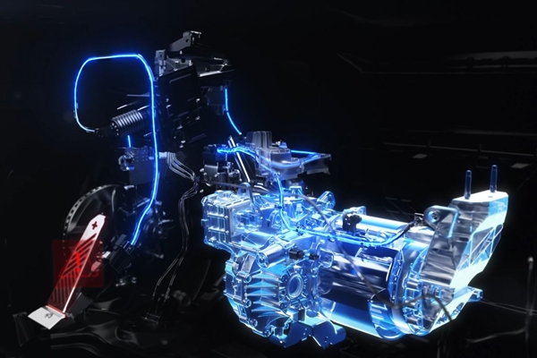 ▲ EV5에 탑재된 페달 오조작 안전 보조(PMSA) 기술이 작동돼 구동 모터 토크가 제한되는 장면